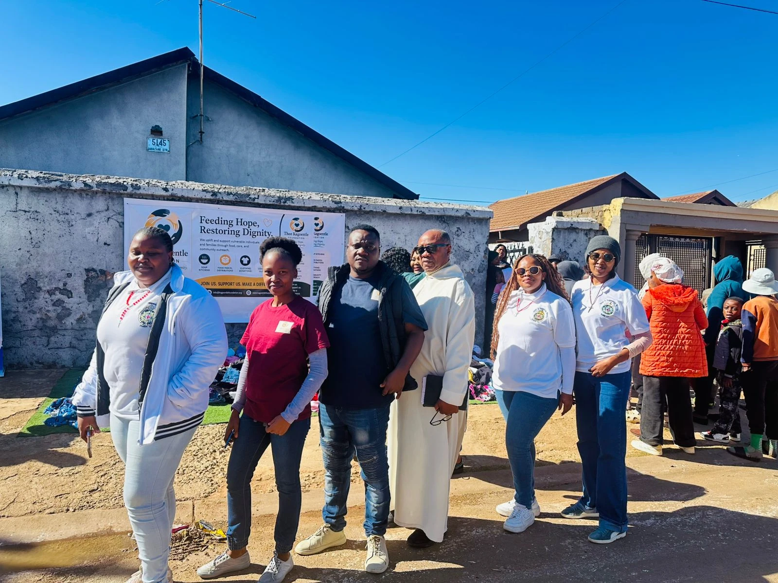 Volunteers working